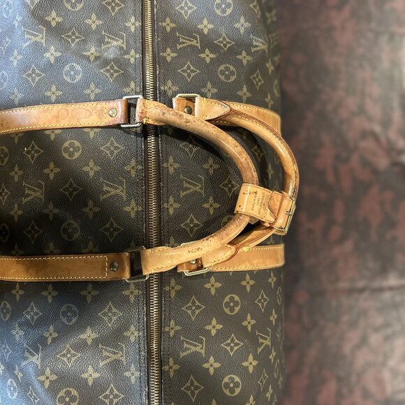 Louis Vuitton Keepal 60 Monogram Leather Duffle Bag Authentic - Picture 6 of 7